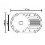 Мойка для кухни Sinklight 770x500 (левая)